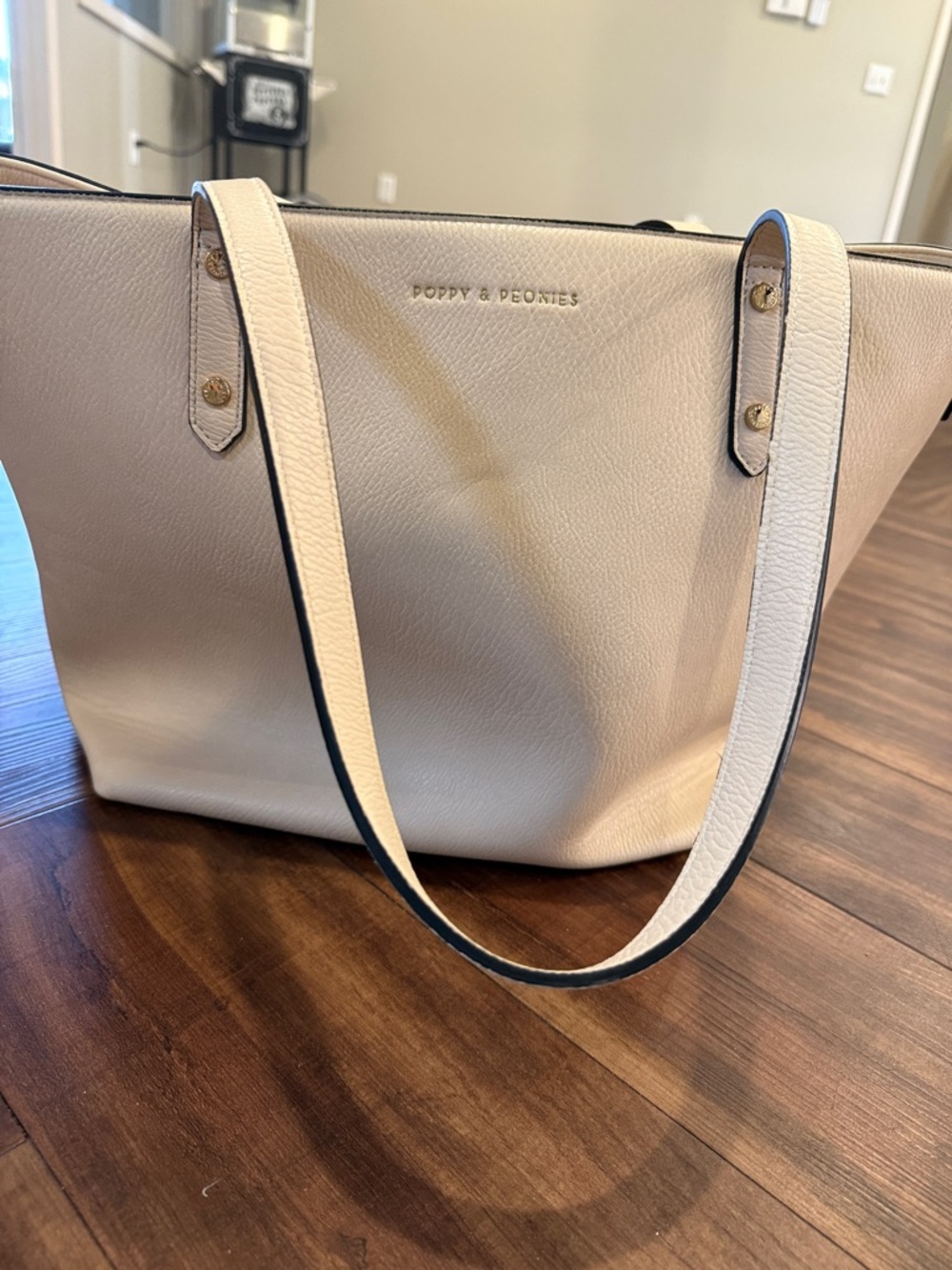 Poppy & Peonies Cream Tote Bag